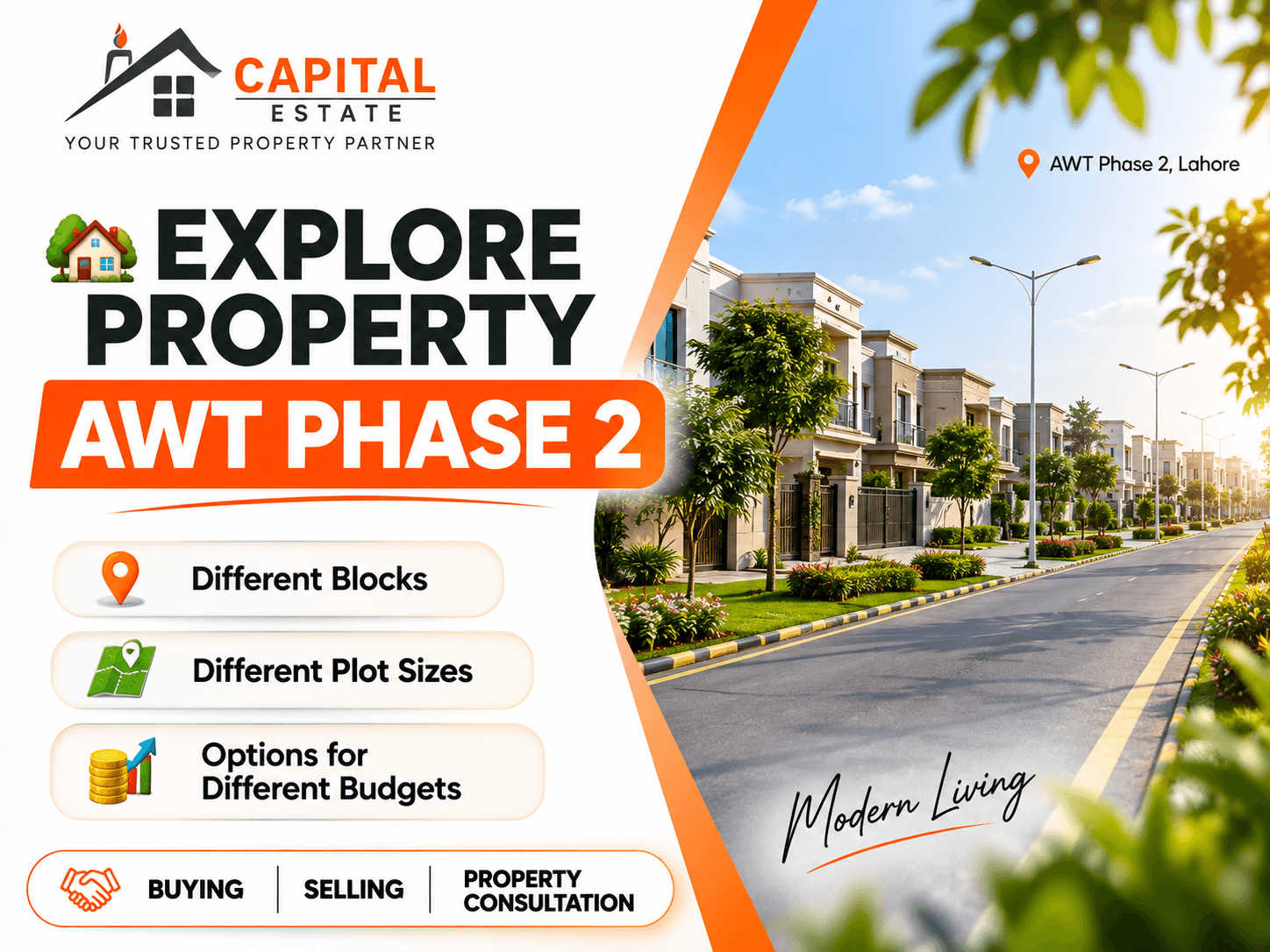 14 Marla Corner Plot for Sale in F Block AWT Phase 2